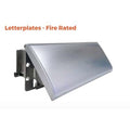 Sparka Satin Chrome Letterplates Fire Rated - 298mm x 98mm