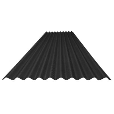 Corrugated Bitumen Roof Sheet Black 1m x 837mm x 2.2mm