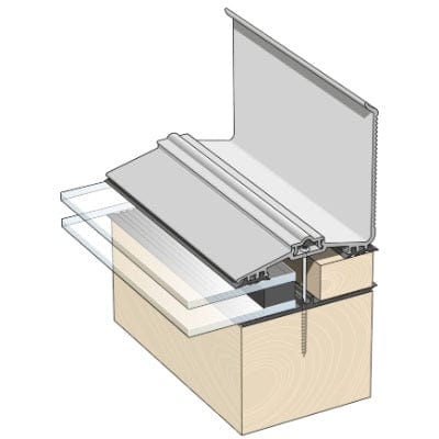 Capex 70 Wall Flashing Bar & Gasket (3m) - White
