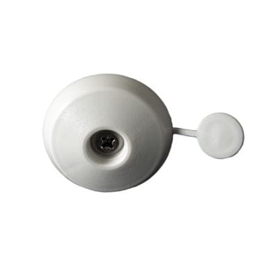 10mm Polycarbonate Fixing Buttons (Pack of 10) - White
