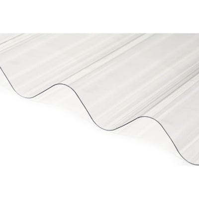 Corrugated PVC Roofing Sheet Clear 1m x 950mm x 0.8mm
