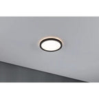 Atria Shine Backlight Round LED Panel 190mm Warm White - Black