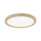 Atria Shine Backlight Round LED Panel 190mm Neutral White - Wood Look