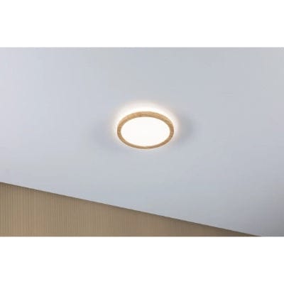 Atria Shine Backlight Round LED Panel 190mm Neutral White - Wood Look