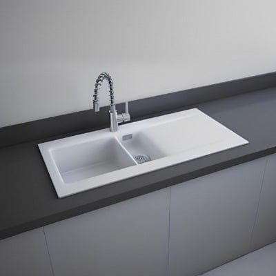 RAK Gourmet Dream Kitchen Sink 1.5 Bowl Fireclay Inset