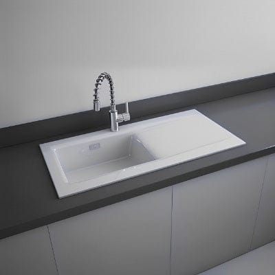 RAK Gourmet Dream Kitchen Sink 2 Single Bowls Fireclay Inset Kitchen Sink