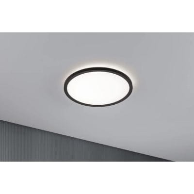 Atria Shine Backlight Round LED Pane 420mm Warm White - Black
