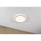 Atria Shine Backlight Round LED Panel 420mm Warm White - Wood Look