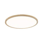 Atria Shine Backlight Round LED Panel 420mm Warm White - Wood Look