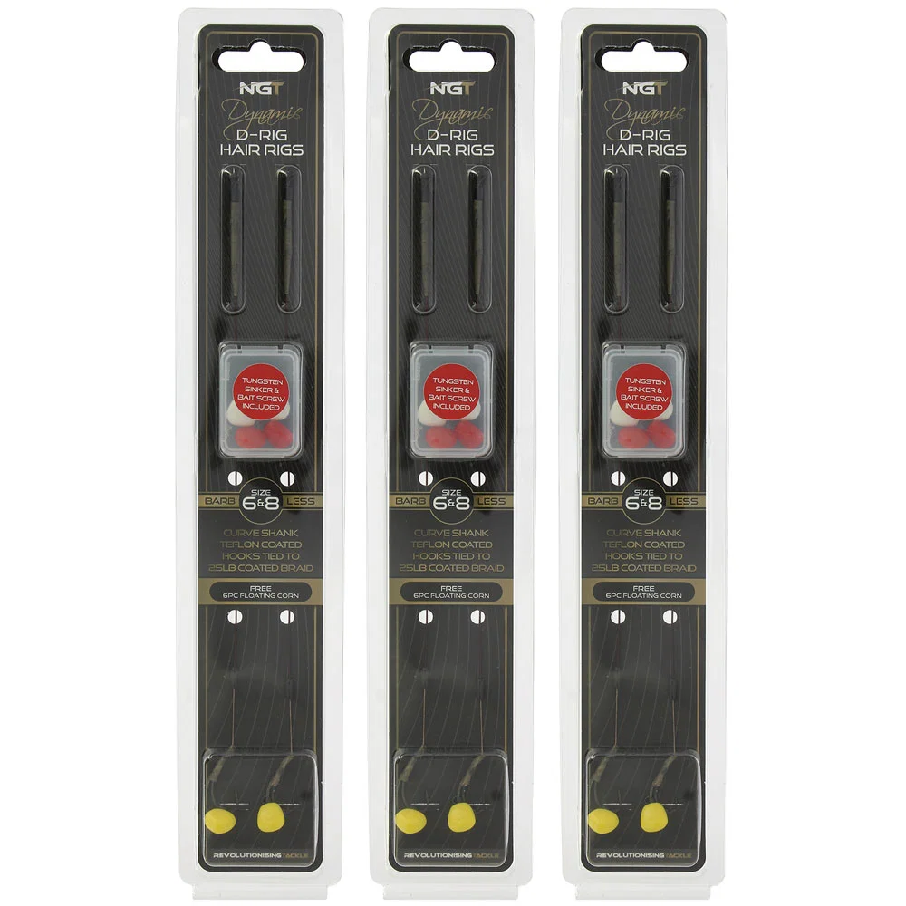NGT Slip D Rig Twin Pack Hair Rigs