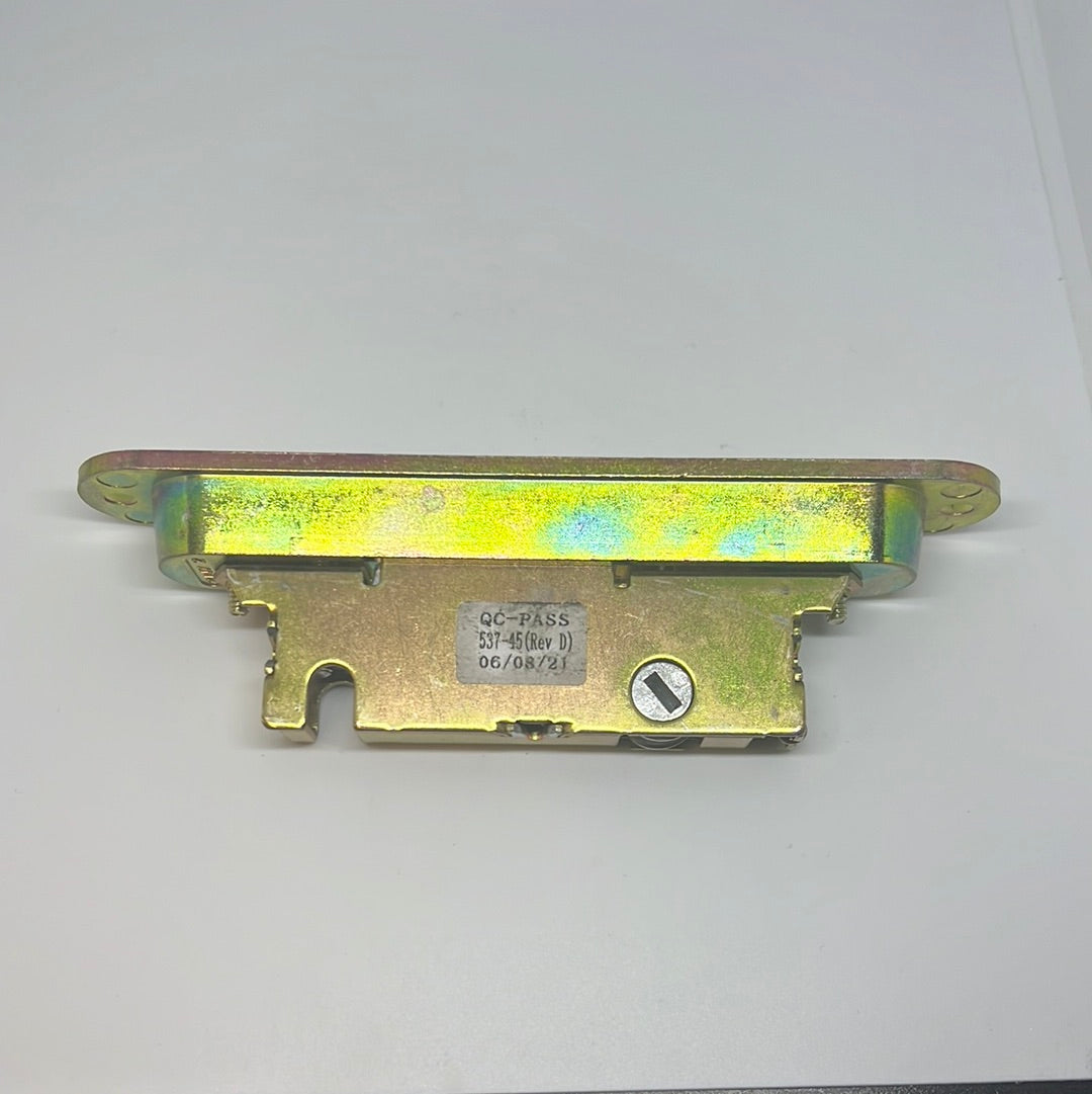 S3026 - Deadlatch Assy. Brass Plated Mortise Lock 45-Degree with Pocket Trim Plate
