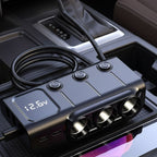 Exotronic 3 Way Car Accessory/Cigarette Adaptor with PD 2x 36W QC3.0