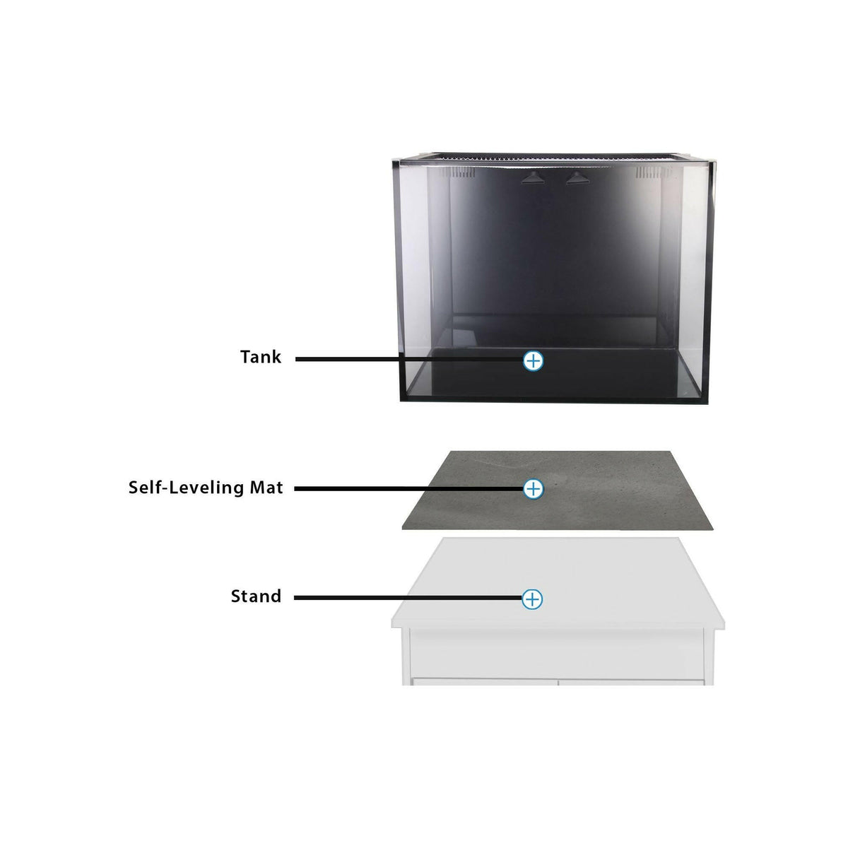 Innovative Marine DIY Self Leveling Rubber Aquarium Mat - 48" x 24"