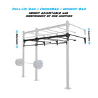 10' Wall-Mount Builder® Rig: Intermediate 1 w/ 2' Monkey Bar Spacing
