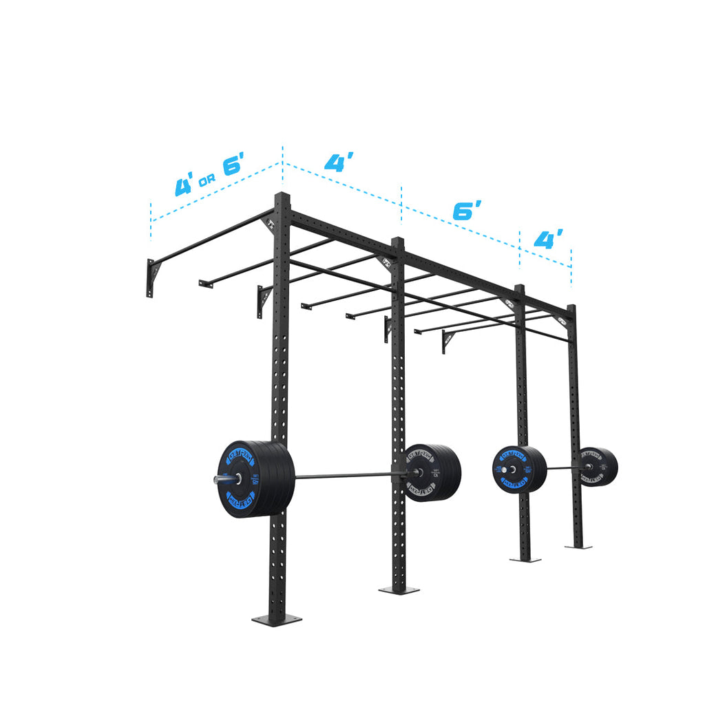 14' Wall-Mount Builder® Rig: Intermediate 1 w/ 2' Monkey Bar Spacing