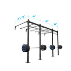14' Wall-Mount Builder® Rig: Intermediate 1 w/ 2' Monkey Bar Spacing