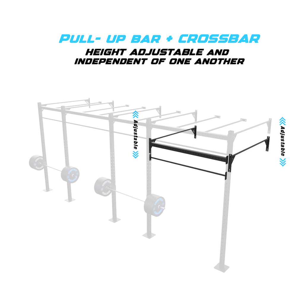 20' Wall-Mount Builder® Rig: Intermediate 1 w/ 2' Monkey Bar Spacing