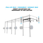 24' Wall-Mount Builder® Rig: Intermediate 1 w/ 2' Monkey Bar Spacing