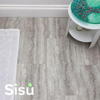 SISU Click Vinyl Flooring Tiles - 305mm x 610mm (10 Pack) - Grey Limestone