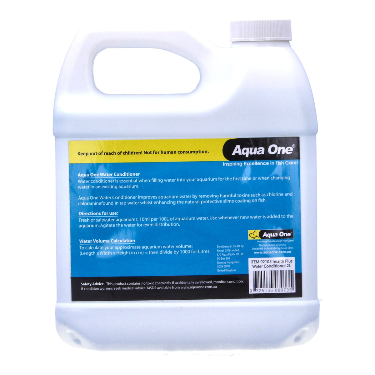 Aqua One Health Plus 2L - Aquarium Water Conditioner