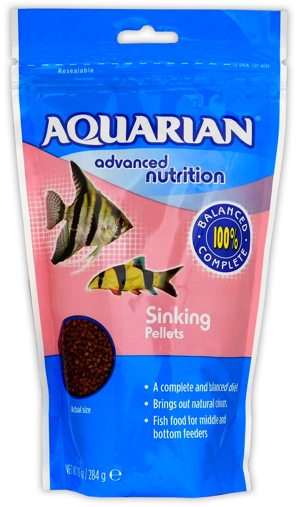 Aquarian Sinking Pellets 284g & Algae Wafers 255g