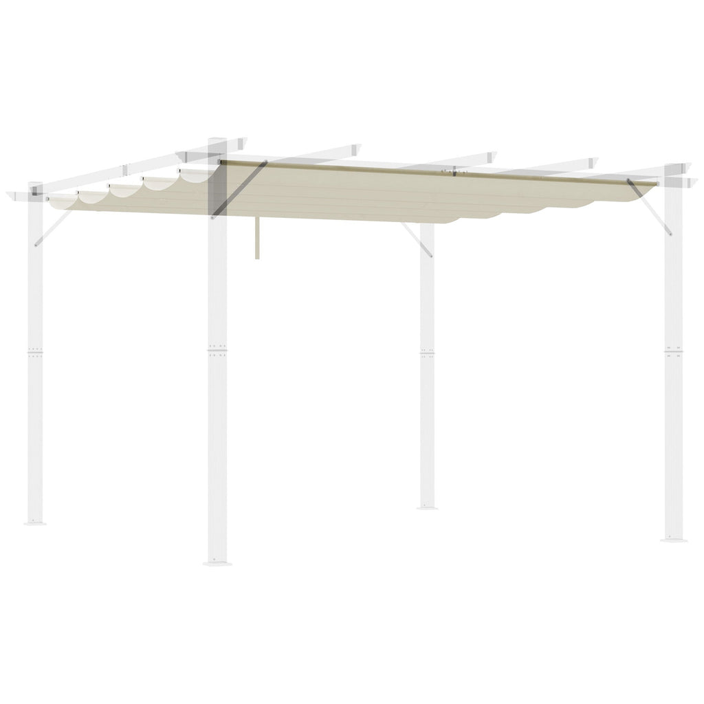 Retractable Replacement Pergola Canopy for 10' x 10' Pergola, White