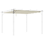 Retractable Replacement Pergola Canopy for 10' x 10' Pergola, White