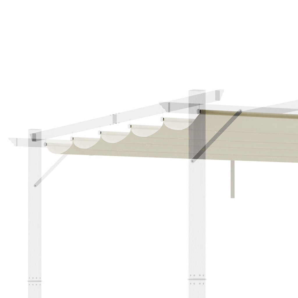 Retractable Replacement Pergola Canopy for 10' x 10' Pergola, White