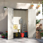 368 Gallon Waterproof Deck Box with Openable Top & Lockable Doors