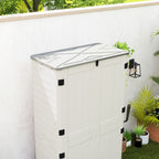 368 Gallon Waterproof Deck Box with Openable Top & Lockable Doors