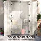 368 Gallon Waterproof Deck Box with Openable Top & Lockable Doors