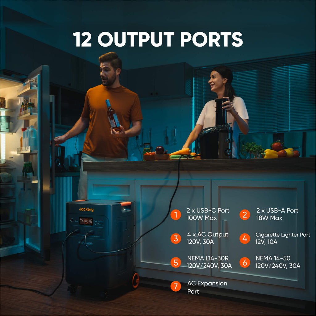 Jackery Explorer 5000 Plus 10kWh 7200W LiFePO4 Expandable Whole Home Backup Power System