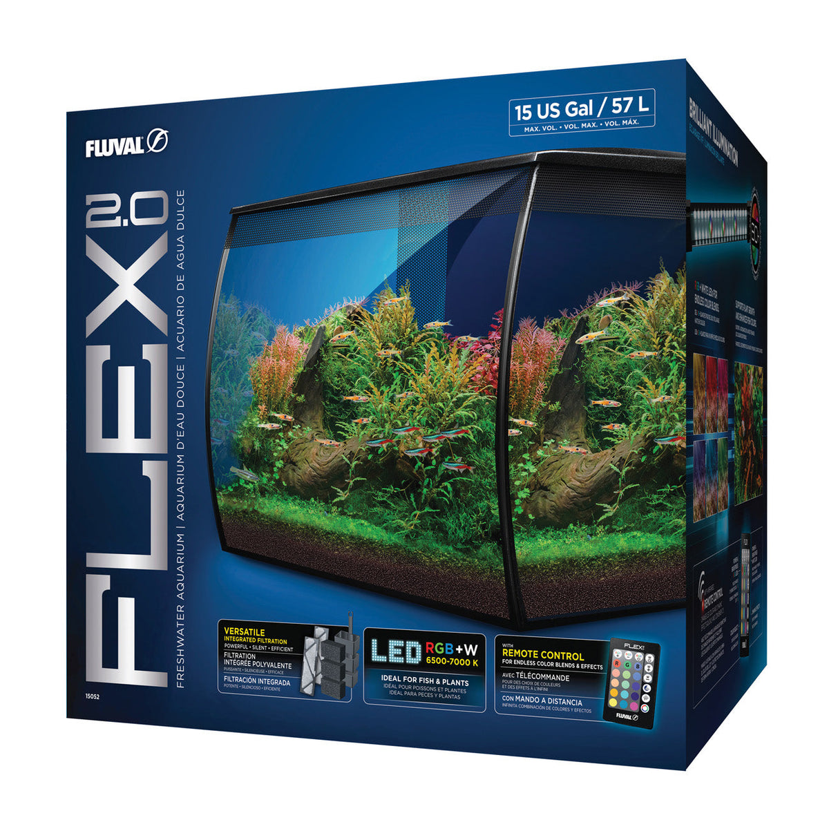 Fluval Flex 2.0 57L Black Aquarium Ref