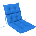 Tufted Adirondack Chair Cushion, Rocking Chair Cushion Pad with Backrest & Ties, Blue