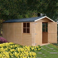 Shiplap 7ft x 13ft Apex Jersey Shed - Double Doors w/Windows
