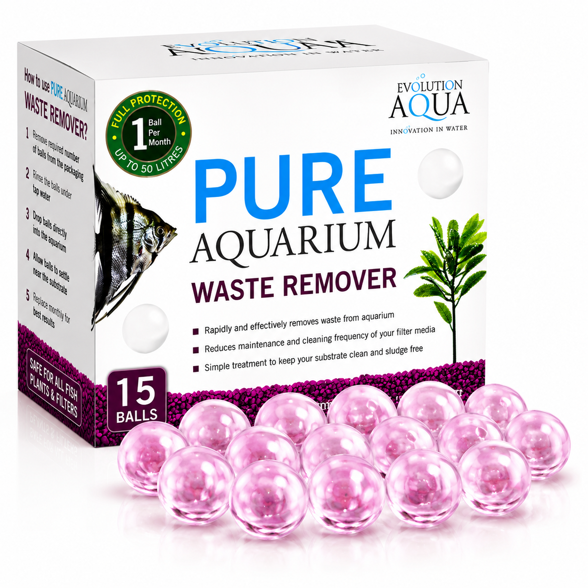 Evolution Aqua PURE Aquarium Total Maintenance Kit Clear Water & Sludge Remover