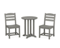La Casa Café Side Chair 3-Piece Round Bistro Dining Set