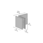 CARINA Wall Mount Fixed Panel Clip with Large Leg