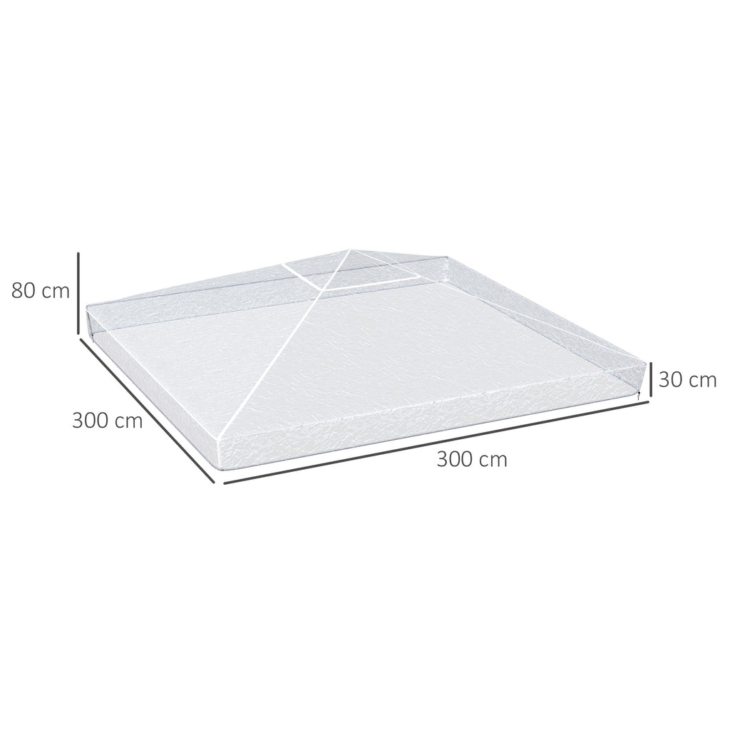 3 x 3 m Gazebo Protective Cover, Waterproof Cover for Gazebo, Canopy, and Tent