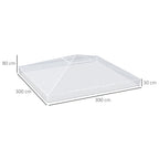 3 x 3 m Gazebo Protective Cover, Waterproof Cover for Gazebo, Canopy, and Tent