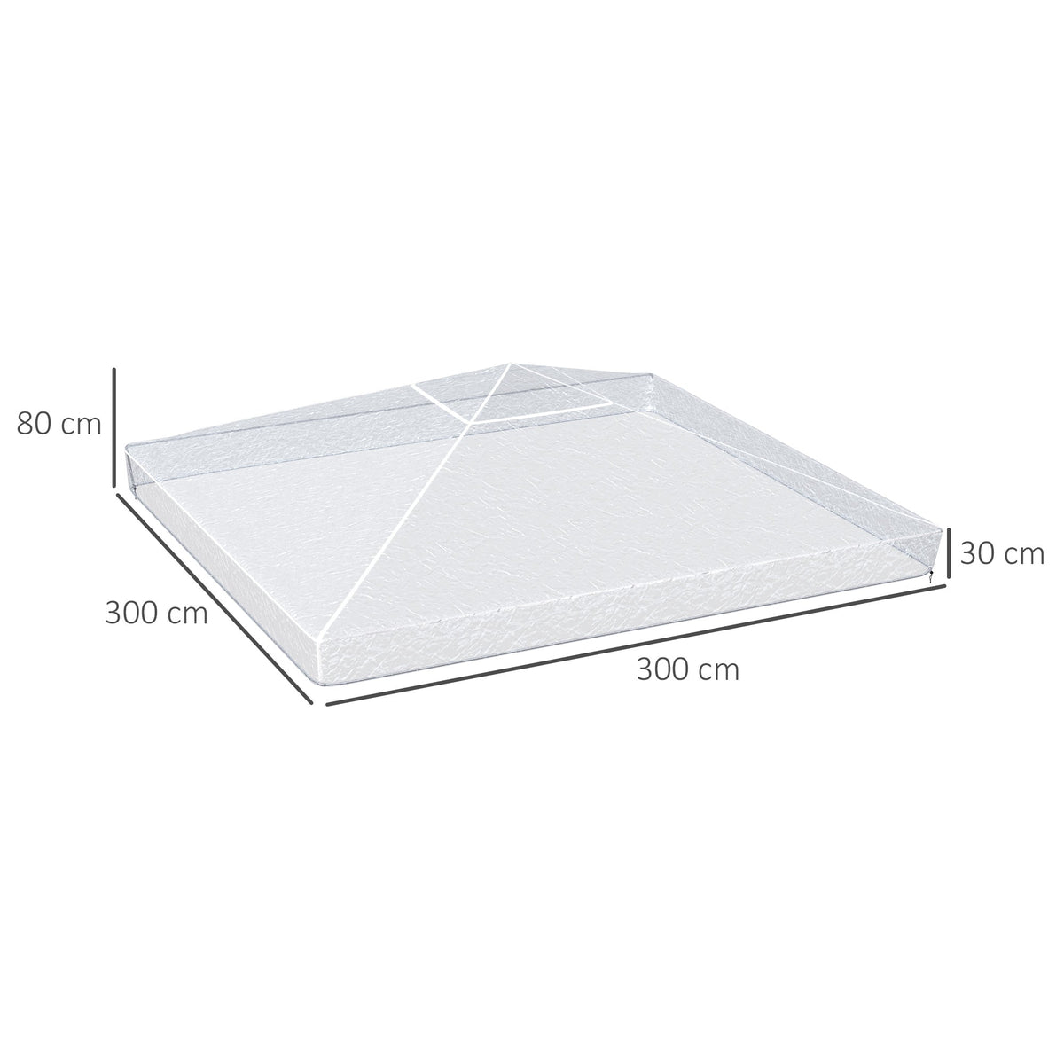 3 x 3 m Gazebo Protective Cover, Waterproof Cover for Gazebo, Canopy, and Tent