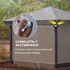 3 x 3 m Gazebo Protective Cover, Waterproof Cover for Gazebo, Canopy, and Tent