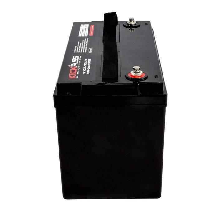 KickAss Twin 12V 120Ah Deep Cycle AGM Battery Bundle with Linking Cables - 240Ah Total Capacity