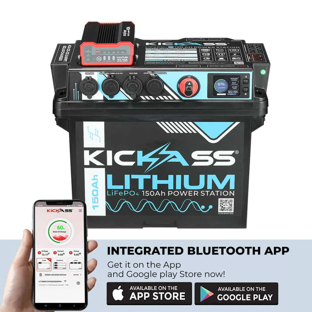KickAss 150Ah Lithium Power Station with 40A DCDC Charger