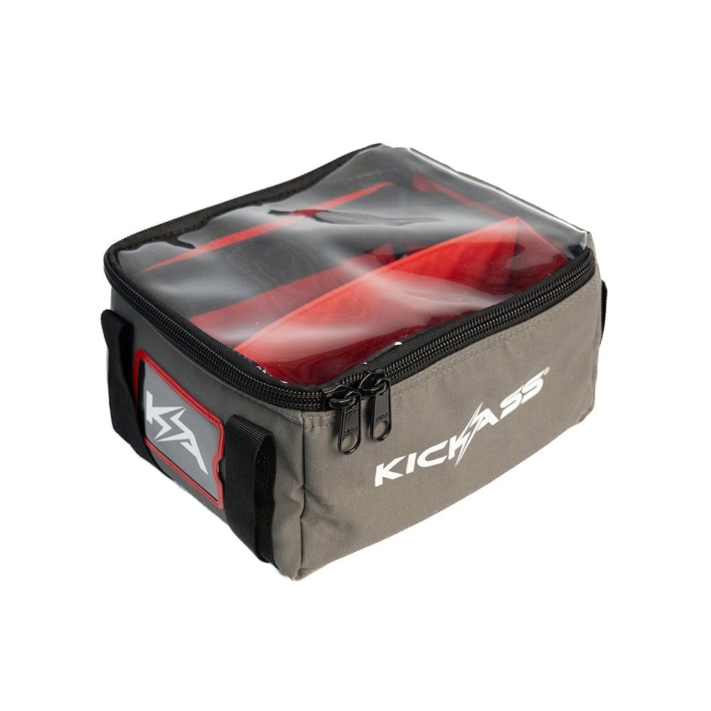 KickAss Canvas Clear Top Storage Bag with Soft Padded Lining - 20x25x15cm