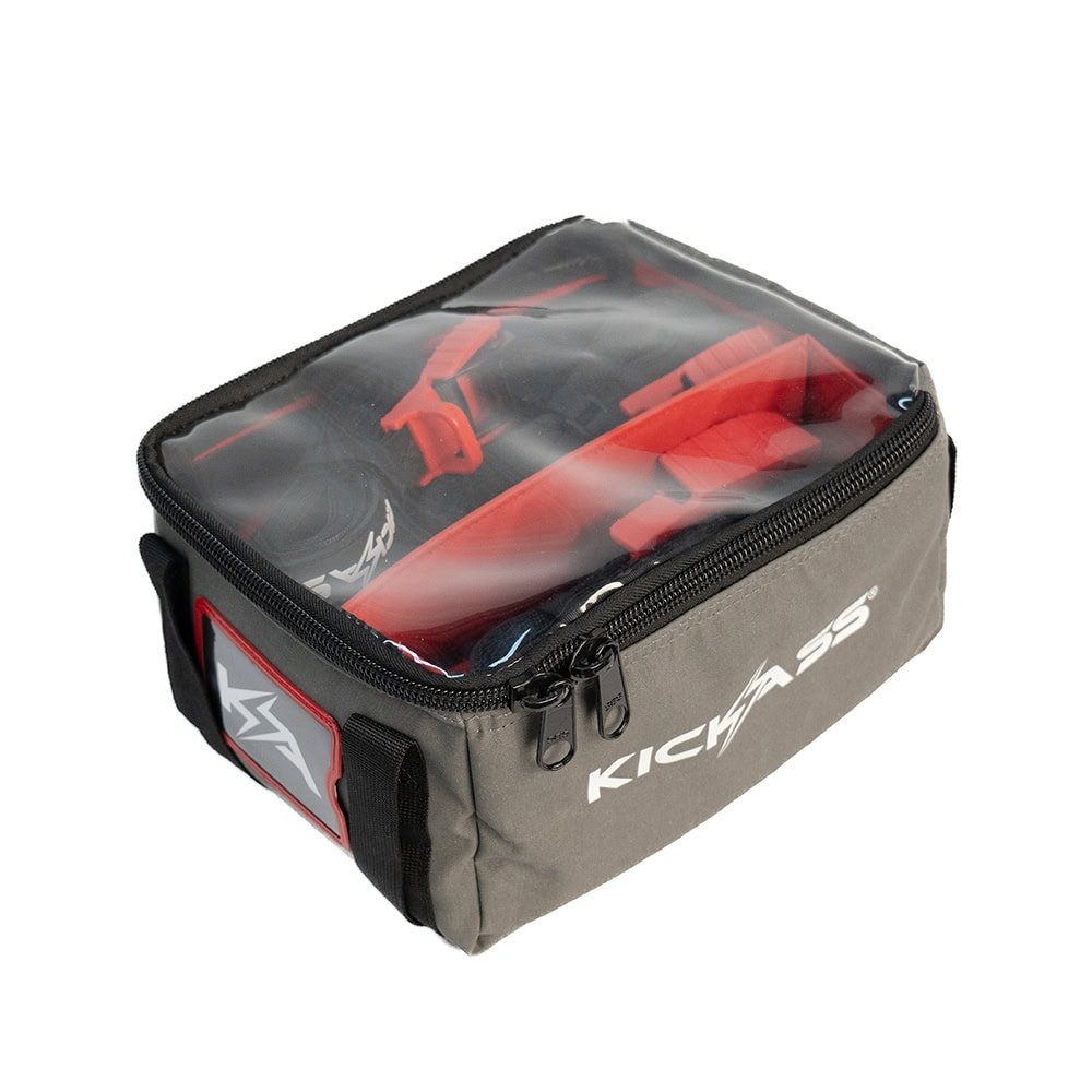 KickAss Canvas Clear Top Storage Bag with Soft Padded Lining - 20x25x15cm