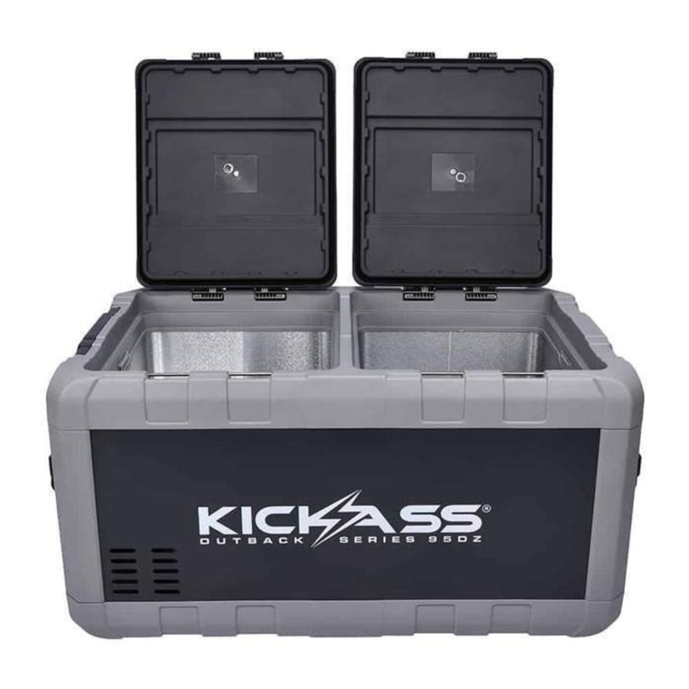 KickAss Portable 12V Fridge Freezer - Dual Zone, 95L