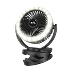 KickAss Portable Clip Fan with LED Light