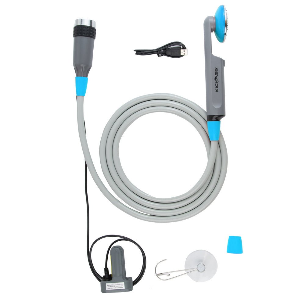 KickAss Portable Camping Shower with Lithium Battery