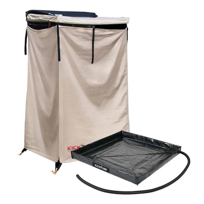 KickAss Premium Shower Tent Bundle with Roof & Base
